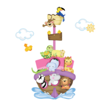 KIT MURAL ARCA DE NOÉ ROSA (Este producto se hace sobre pedido)