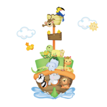 KIT MURAL ARCA DE NOÉ VERDE (Este producto se hace sobre pedido)