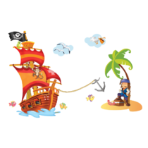 KIT MURAL BARCO PIRATA (Este producto se hace sobre pedido)