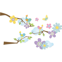 KIT MURAL RAMAS PAJARITOS (Este producto se hace sobre pedido)