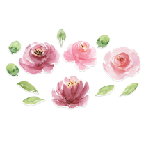 KIT MURAL FLORES ACUARELA