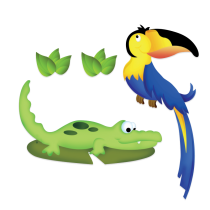 COMPLEMENTO TUCÁN + COCODRILO (Este producto se hace sobre pedido)